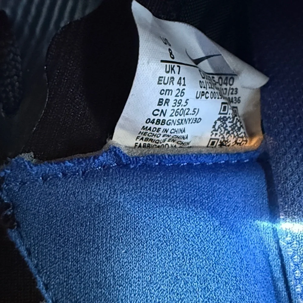 Nike Black and Blue Athletic Shoes